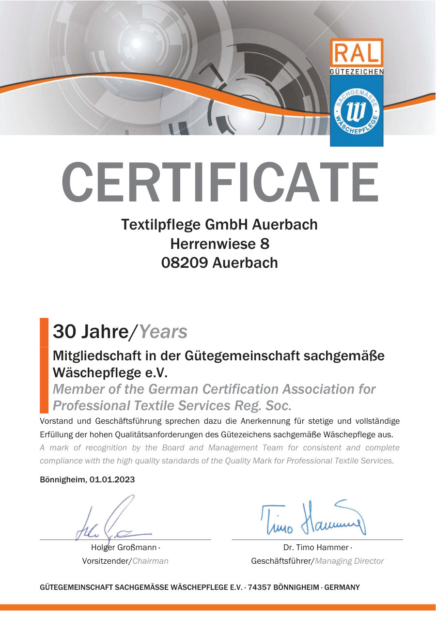 Vorschau Jubiläumsurkunde 30 Jahre